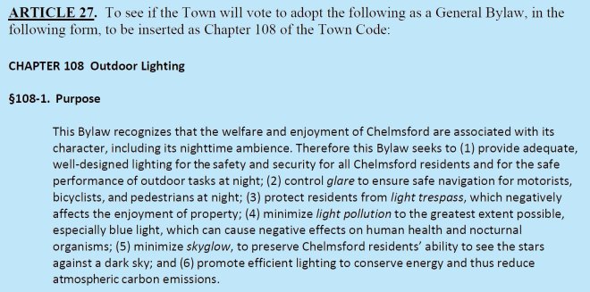 Chelmsford 2026 bylaw introduction